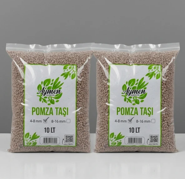 2 Adet 10 Litre 4-8 mm Ponza Taşı - Tarım Pomzası Toplam 20 Litre Volkanik Ponza Taşı ürün görseli 1