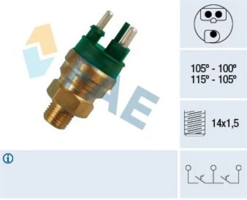 FAE 38130  HARARET MUSURU 105 °C (M102) 190 W201 88-93 W124 86-92 ürün görseli 1