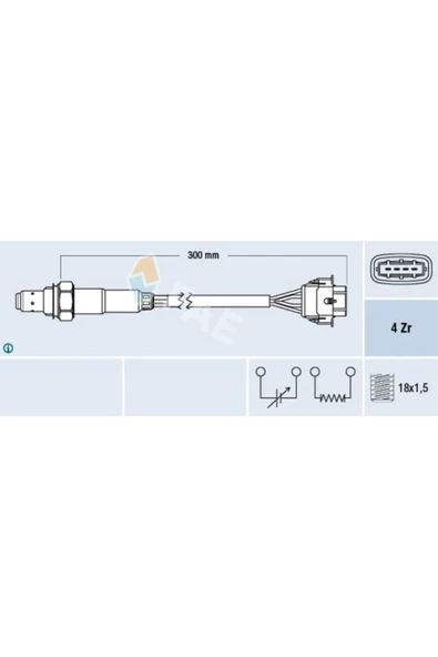 FAE 77246 Lambda Sensoru Astra.g-vectra.b 1.8 16v *z18xe* (p2) ürün görseli 1