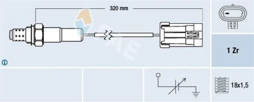 FAE 77102  OKSİJEN SENSÖRÜ ASTRA F CORSA B 96-00 ürün görseli 1