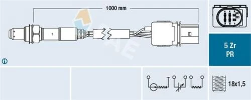 FAE 75035  OKSİJEN SENSÖRÜ Z13DTH ASTRA H ürün görseli 1