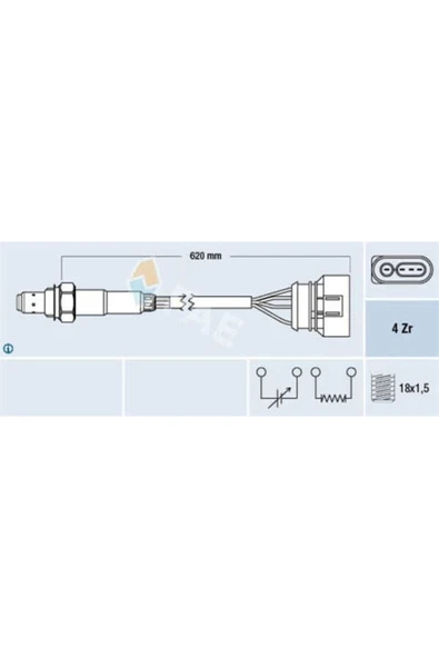 FAE 77131  Lambda Sensörü 95- Golf Iıı-polo-ıbiza 1.4-16 ürün görseli 1