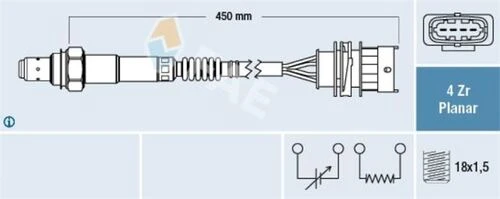 FAE 77525  OKSİJEN SENSÖRÜ KONUM 1 Z16XEP ASTRA G H VECTRA C ZAFIR ürün görseli 1