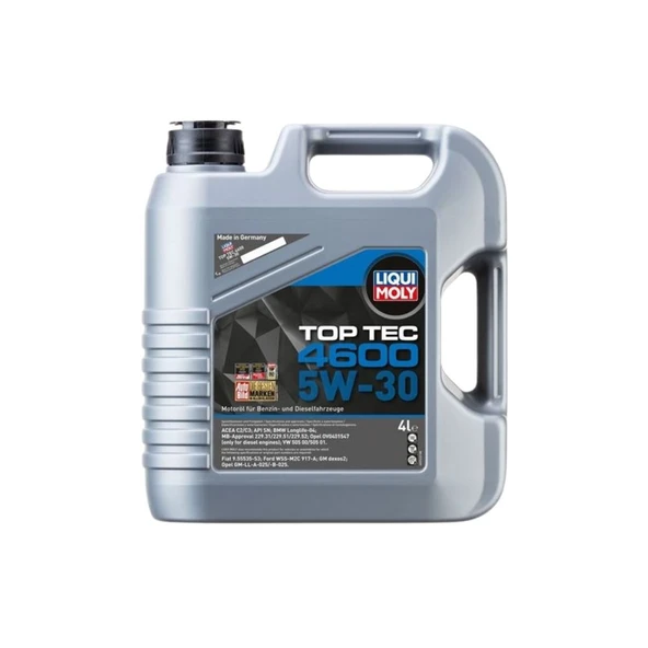 LIQUI MOLY 5W30 Motor Yağı Tam Sentetik TOP TEC 4600 4 Litre 3763 ürün görseli 1