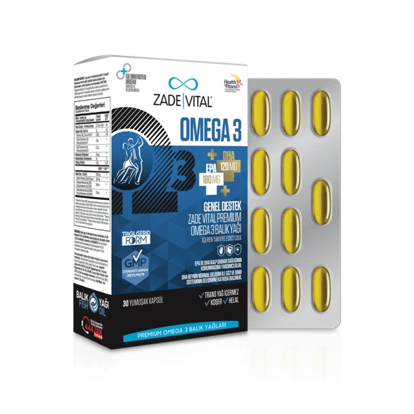 Zade Vital Premium Omega 3 Balık Yağı 45 Kapsül ürün görseli 1