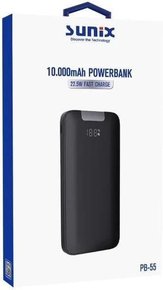Sunix 10000 Mah 22.5W Hızlı Şarj Kendinden Kablolu Powerbank PB-55 2
