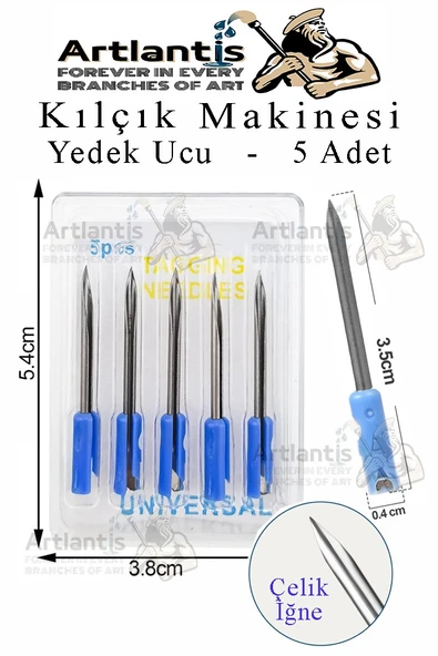 Kılçık Makinesi İğnesi İnce Uçlu 5 li 1 Paket Değiştirilebilir Çelik Uçlu Kılçık Tabancası Yedeği Etiketleme İğnesi ürün görseli 1