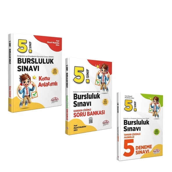 Editör 5.Sınıf Bursluluk Konu Soru ve Deneme Seti 3 Kitap ürün görseli 1