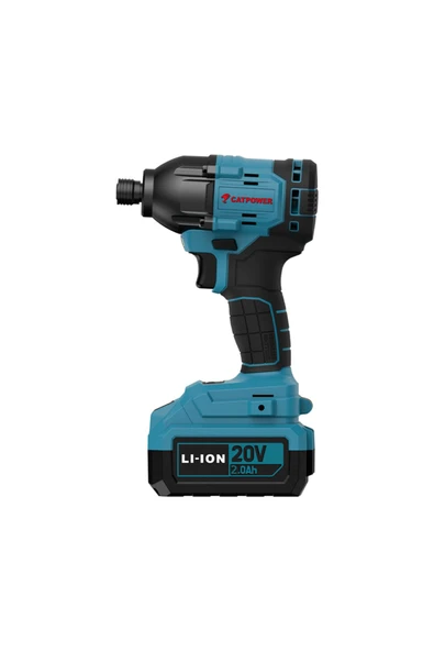 Cat Power CAT4222SET- AKÜLÜ TORKLU VİDALAMA Li-ion (MAKİNE) KÖMÜRSÜZ 20V +(2.0 Ah Akü)+(Hızlı Şarj Cihazı) ürün görseli 1