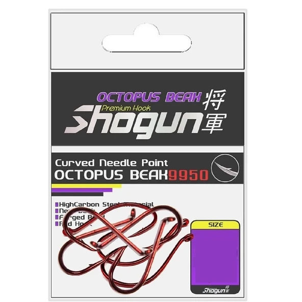 Shogun 9950 Octopus Beak Red Büyük Beden Olta İğnesi No:5/0 ürün görseli 1