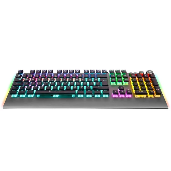 OUTLET - Rampage KB-R210 FAVORY Rainbow Aydınlatmalı Kristal Red Switch Mekanik Gaming Oyuncu ürün görseli 1