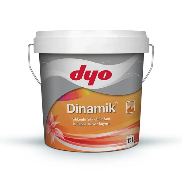 DYO (4755) 15LT DİNAMİK MAT SİLİKONLU SİLİNEBİLİR İÇ CEPHE DUVAR BOYASI (4755) ürün görseli 1