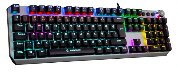 Rampage KB-R206 SELECT Rainbow Aydınlatmalı Blue Switch Mekanik Gaming ürün görseli 1