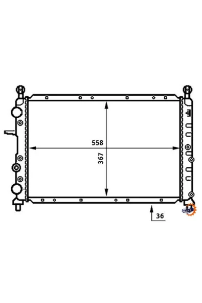 Kale 0115172PA Radyator Tempra 2.0 I Ac Klimasız Mek 558x367x36 2 Sıra Cu Pl Sistem 0 ürün görseli 1