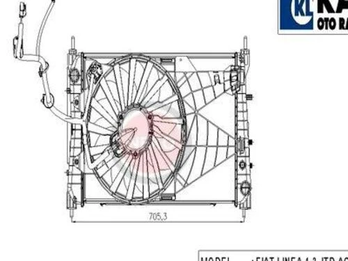 Kale 013504BFD OTO Radyatör 0 Su Radyatörü Fanlı Linea 1.3 Jtd Klimalı Modül ürün görseli 1