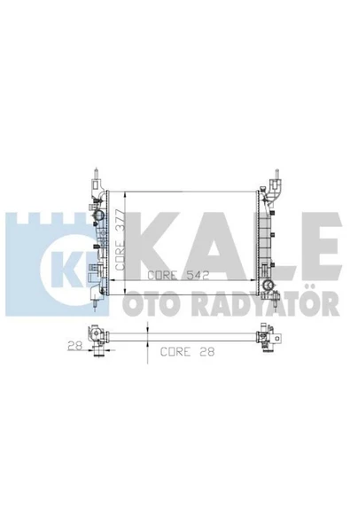Kale 0135012AL OTO Radyatör 0 Su Radyatörü Linea 07- 1.4 Mpı Grande Punto 05- 2 Sıra ürün görseli 1