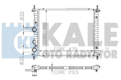 Kale 0130271AB OTO Radyatör 0 Su Radyatörü Marea Brava 1.4 1 6 Ac 97-00 Bravo 475X414.5X34 ürün görseli 1