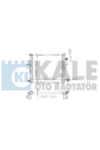 Kale 0525261AB OTO Radyatör 0 Su Radyatörü Twingo 96- 1.0 1.2 16V Mt Ac 430X395X24 ürün görseli 1