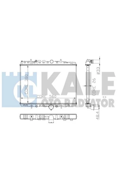 Kale 2056021AB OTO Radyatör  Su Radyatörü C5 406 II 607 Al Pl Brz ürün görseli 1