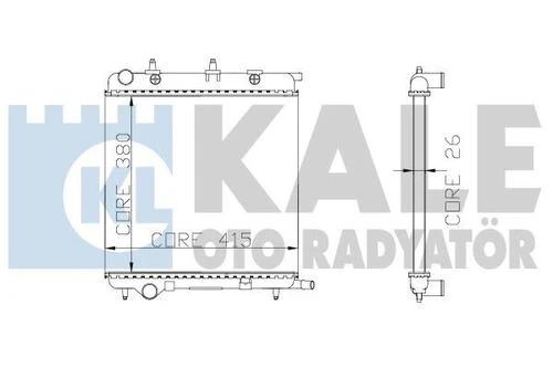 Kale 2066011AB OTO Radyatör  Su Radyatörü P207 C2 1.4 Hdi ürün görseli 1