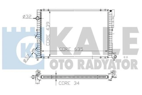 Kale 0529291AB OTO Radyatör 0 Su Radyatörü Laguna I 1.8 2.0 16V N7Q Ac 1 Sıra Alb 635X441X47 ürün görseli 1