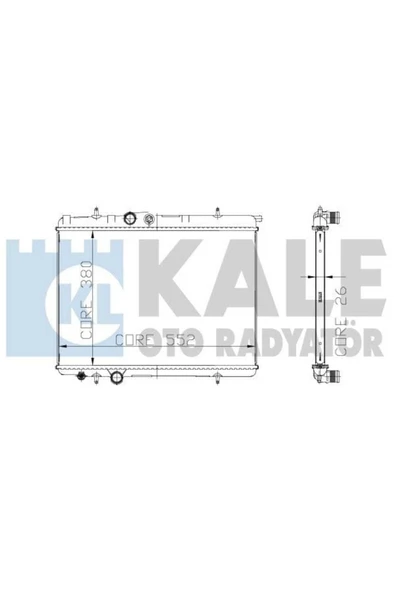 Kale 2036011AB Su Radyatörü 206 98- 307  1.4 HDI 1.4I 1.4 16V 2.0 HDI 2.0 16V Partner 02- 1 Sıra Alb ürün görseli 1