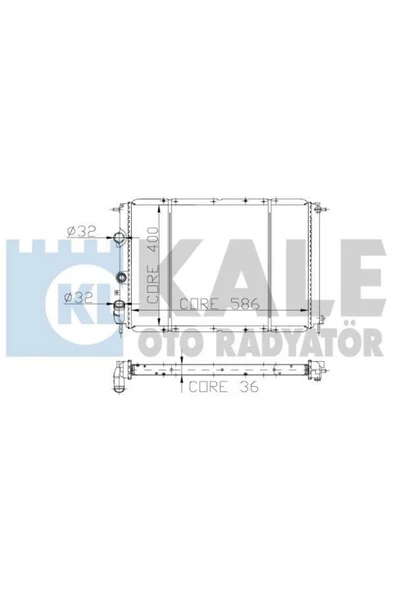 Kale 0547472PA OTO Radyatör 0 Su Radyatörü Megane I 95-02 1.9D 1.9Dt Mt Ac Scenic I 96- Mt Ac ürün görseli 1