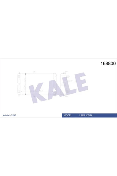 Kale 1603032PF OTO Radyatör  Su Radyatörü Vega 1.5Cc 2 Sıra ürün görseli 1