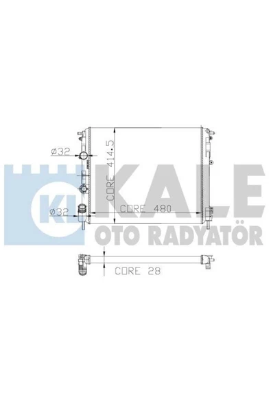 Kale 0528302AL OTO Radyatör 0 Su Radyatörü CLIO II Kangoo 1.9D 2 Sıra Al Pl ürün görseli 1