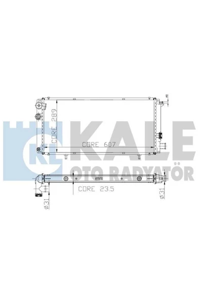 Kale 2004021AB OTO Radyatör  Su Radyatörü 205 I II 1.0 1.4İ 1.6 1.9 Gtı 83-98 Ac Al Pl Brz ürün görseli 1