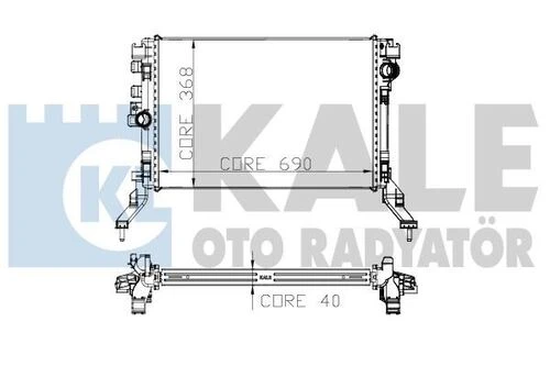 Kale 0529331AB OTO Radyatör 0 Su Radyatörü Laguna III 2.0 DCI 1.6 16V Al Pl Brz ürün görseli 1