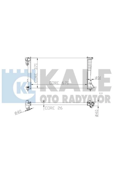 Kale 2051011AB OTO Radyatör  Su Radyatörü 306 II 1.9Td Al Pl Brz ürün görseli 1