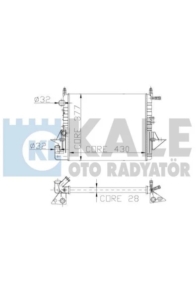Kale 0525252AL OTO Radyatör 0 Su Radyatörü Twingo 97- 1.2 8V 16V Nac Al Pl ürün görseli 1