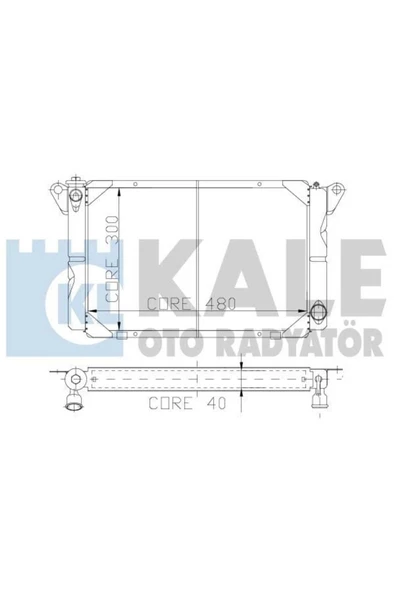 Kale 0501132PF OTO Radyatör 0 Su Radyatörü Renault 12 2 Sıra Sık ürün görseli 1