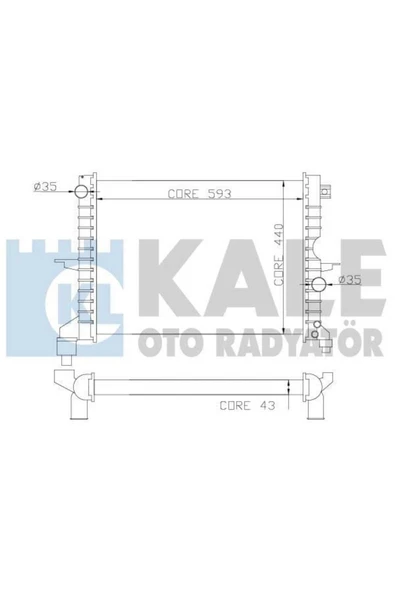Kale 350400 OTO Radyatör  Su Radyatörü Discovery II Brazıng 594X438X24 ürün görseli 1