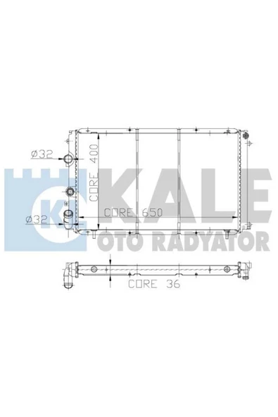 Kale 0541412PA OTO Radyatör 0 Su Radyatörü Trafic 1.9 TDI 2 Sıra ürün görseli 1