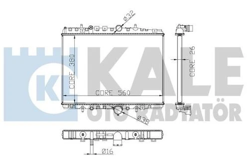 Kale 2060011AB OTO Radyatör  Su Radyatörü 406 II 607 Al Pl Brz ürün görseli 1