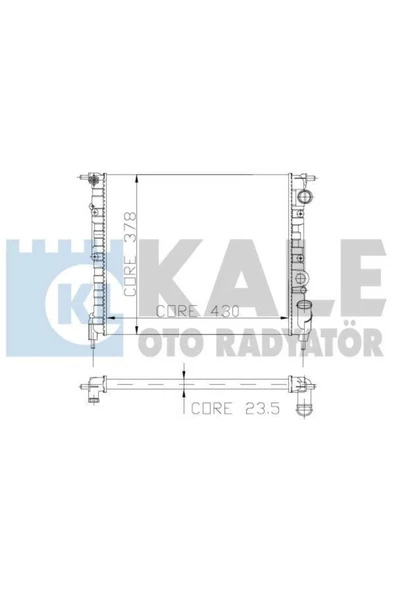 Kale 0507072AL OTO Radyatör 0 Su Radyatörü R19 1.4 Karbüratörlü C2L C2J CLIO I 1.7 1.8 ürün görseli 1