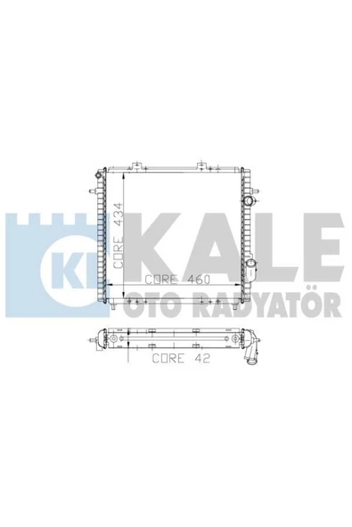 Kale 0531311AB OTO Radyatör 0 Su Radyatörü Express 91- 1.9D Nac 2 Sıra Alb Sıstem 460X438X32 ürün görseli 1