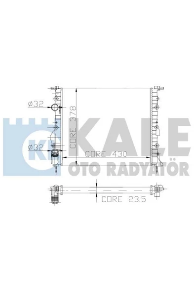 Kale 0518182AL 0 Su Radyatörü CLIO II 1.5 DCI 65Ps Nac K7M K7J E7J K4M Nac Kangoo 1 I 1.4   38078905 ürün görseli 1