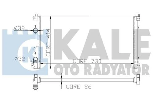 Kale 0543451AB OTO Radyatör 0 Su Radyatörü Master II 98- 2.5 DCI / Movano A 03- 2.5 Dtı 1 Sıra Alb 730X414.5X34 ürün görseli 1