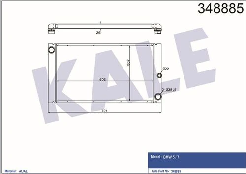 Kale 348885 Oto Radyatör  Radyatör 05- ürün görseli 1