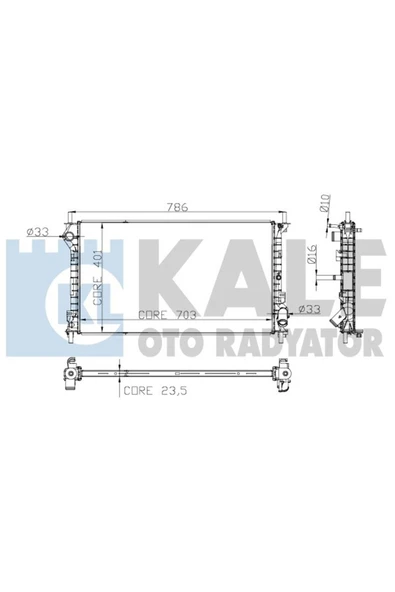 Kale 0222301AB Oto Radyatör 0222301Ab Radyatör Ford Transit Connect V227 Nac 1 Sıra Alb Sıstem ürün görseli 1