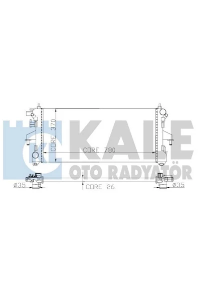 Kale 2052011AB OTO Radyatör  Su Radyatörü Ducato 06- 2.3 Jtd 1 Sıra Alb ürün görseli 1