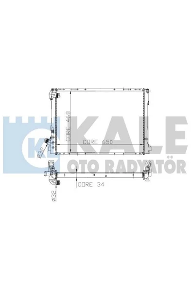 Kale 0538381AB OTO Radyatör 0 Su Radyatörü Laguna Escape II 2.2 TDI Al Pl Brz ürün görseli 1