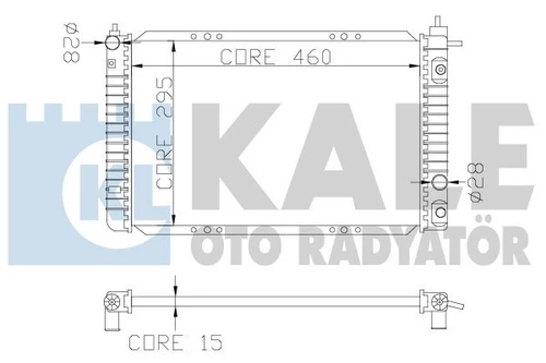 Kale 342260 OTO Radyatör  Radyatör Daewoo Matız  Al-Pl-Brz ürün görseli 1