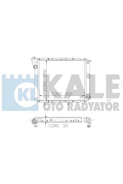 Kale 0503112AL OTO Radyatör 0 Su Radyatörü Renault 9 R11 2 Sıra Al Pl ürün görseli 1
