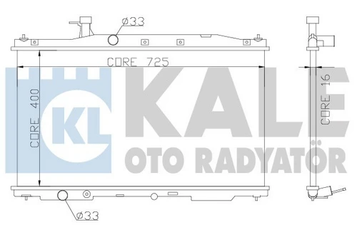Kale 357300 OTO Radyatör  Radyatör Crv III Al Pl Brz 400X728X16 ürün görseli 1