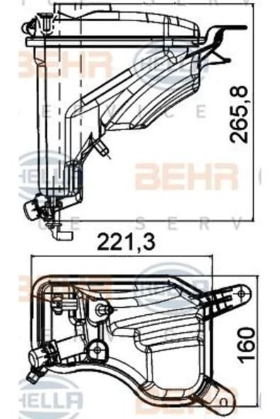 Mahle 8MA376789751 Behr 8Ma376789-751 Radyatör Su Haznesı E81 E82 87 88 90 91- ürün görseli 1