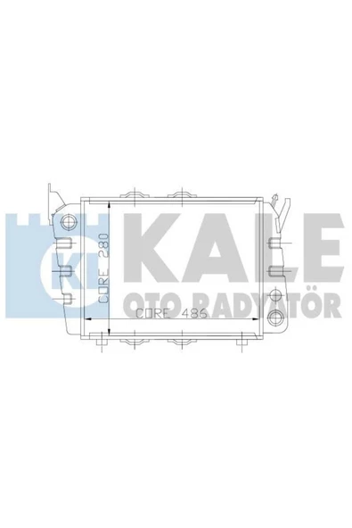 Kale 5000122PF OTO Radyatör  Su Radyatörü Skoda 120 L 2 Sıra Pe Bakır ürün görseli 1